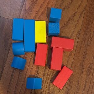 12 pack wooden building blocks